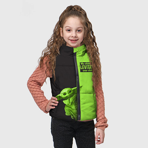 Детский жилет Child Grogu / 3D-Черный – фото 3