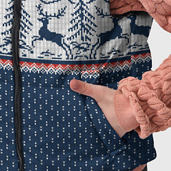 Детский жилет Новогодний вязаный узор, цвет: 3D-красный — фото 2