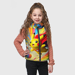 Детский жилет Super Pikachu - ai art fantasy, цвет: 3D-красный — фото 2