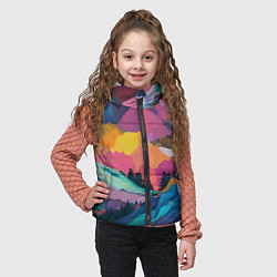 Детский жилет Красочные горы, цвет: 3D-светло-серый — фото 2