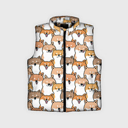 Детский жилет Узор сиба ину, цвет: 3D-черный