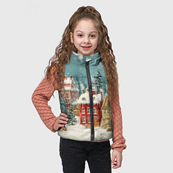 Детский жилет Праздничный новогодний город, цвет: 3D-светло-серый — фото 2