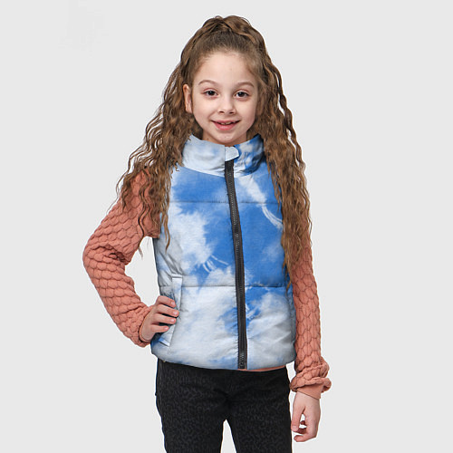 Детский жилет Синий тай дай / 3D-Черный – фото 3