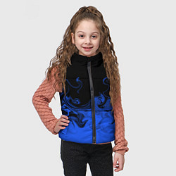 Детский жилет Абстрактный синий огонь, цвет: 3D-красный — фото 2