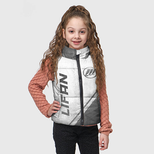 Детский жилет Lifan - white gradient вертикально / 3D-Черный – фото 3