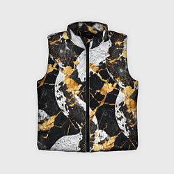 Детский жилет Черно-белый змеиный паттерн, цвет: 3D-черный