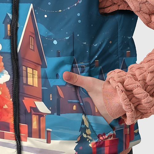 Детский жилет Рождественская улица / 3D-Светло-серый – фото 5