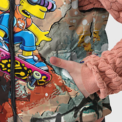 Детский жилет Bart Simpson on a skateboard - graffiti, цвет: 3D-черный — фото 2