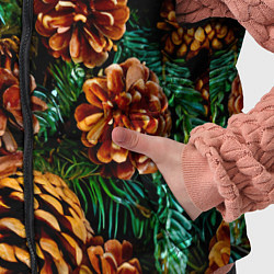 Детский жилет Елочные ветки с шишками, цвет: 3D-черный — фото 2