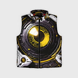 Детский жилет Жёлтая сфера киберпанк, цвет: 3D-красный