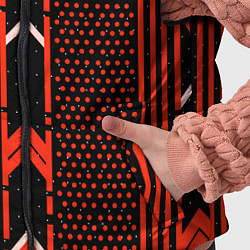 Детский жилет Красные обои на чёрном фоне, цвет: 3D-красный — фото 2