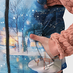 Детский жилет Новогодняя атмосфера - акварель, цвет: 3D-красный — фото 2