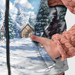 Детский жилет Предновогодняя природа, цвет: 3D-черный — фото 2