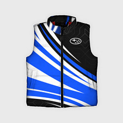 Детский жилет Субару - бело-синий, цвет: 3D-красный