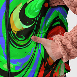 Детский жилет Красно-зелёный узор, цвет: 3D-черный — фото 2