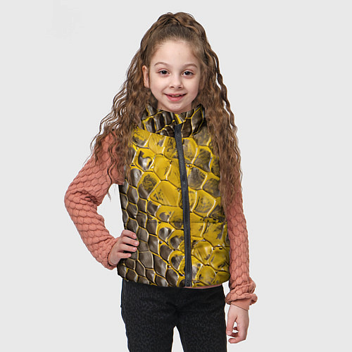 Детский жилет Красивая кожа змеи / 3D-Красный – фото 3
