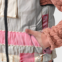 Детский жилет Розовый пэчворк, цвет: 3D-светло-серый — фото 2