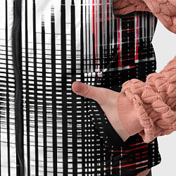 Детский жилет Красно-чёрный гранж на белом фоне, цвет: 3D-светло-серый — фото 2