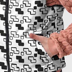 Детский жилет Чёрно-белые фигуры на белом фоне, цвет: 3D-светло-серый — фото 2
