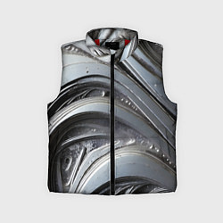 Детский жилет Полированный серебряный металл, цвет: 3D-красный