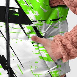 Детский жилет Diagonal black and green stripes on a white backgr, цвет: 3D-красный — фото 2