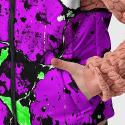 Детский жилет Зелёно-розовая абстракция на белом фоне, цвет: 3D-светло-серый — фото 2