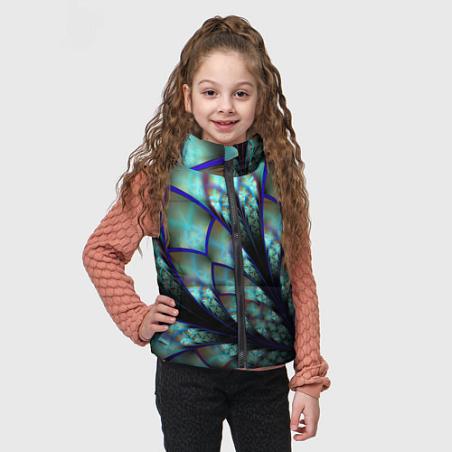 Детский жилет Абстракция неон / 3D-Черный – фото 3