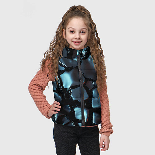 Детский жилет The liquid substance is grey / 3D-Черный – фото 3