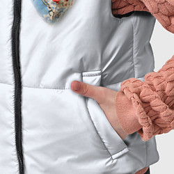 Детский жилет Сердце и ветка цветущая сакура с цветами, цвет: 3D-черный — фото 2