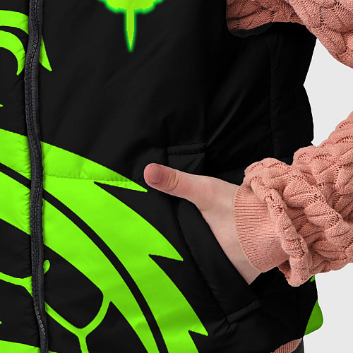 Детский жилет Квейк кислотный дракон лого / 3D-Светло-серый – фото 5