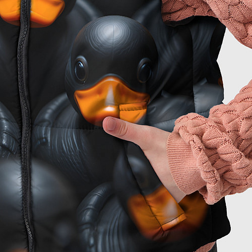 Детский жилет Черные уточки / 3D-Светло-серый – фото 5