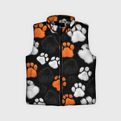 Детский жилет Мохнатые лапки, цвет: 3D-светло-серый