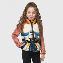 Детский жилет Скоростной ретро самолет, цвет: 3D-светло-серый — фото 2