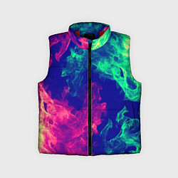 Детский жилет Огненный стиль текстура, цвет: 3D-красный