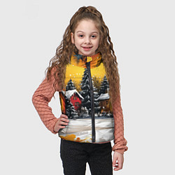 Детский жилет Новогодний двор, цвет: 3D-красный — фото 2