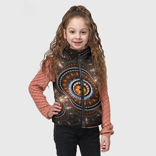 Детский жилет Психоделкиа узоров / 3D-Черный – фото 3