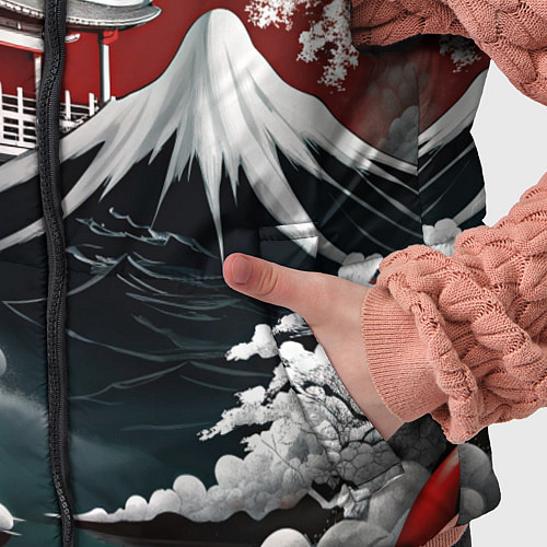 Детский жилет Футуристическая японская иллюстрация / 3D-Светло-серый – фото 5