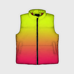 Детский жилет Градиент салатовый в розовый, цвет: 3D-красный