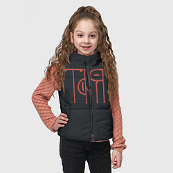 Детский жилет Вязью Таня - красная надпись, цвет: 3D-красный — фото 2