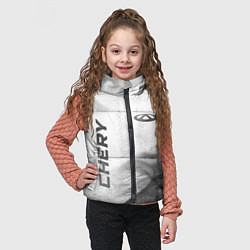 Детский жилет Chery - white gradient вертикально, цвет: 3D-черный — фото 2