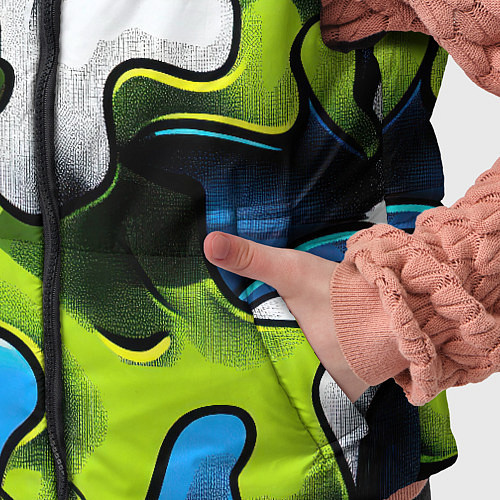 Детский жилет Камуфляж в стиле графитти / 3D-Светло-серый – фото 5