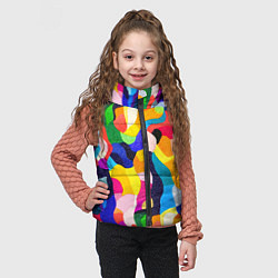 Детский жилет Лоскутная абстракция, цвет: 3D-светло-серый — фото 2