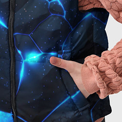 Детский жилет Неоновый синий свет из плит, цвет: 3D-черный — фото 2
