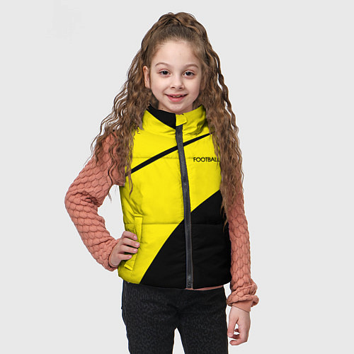 Детский жилет Football жёлто-чёрный двуцветный / 3D-Черный – фото 3