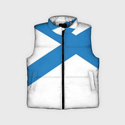 Детский жилет Военно-морской флот: Андреевский флаг, цвет: 3D-светло-серый