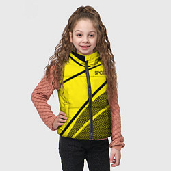 Детский жилет Sport жёлтый с чёрным точечный, цвет: 3D-черный — фото 2