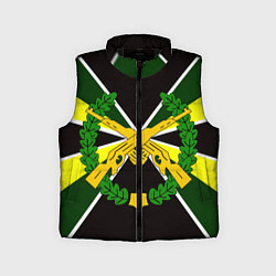 Детский жилет Мотострелковые войска: лавры, цвет: 3D-черный