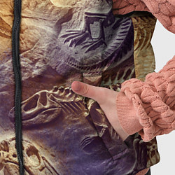 Детский жилет Окаменелые динозавры, подарок для палеонтолога, цвет: 3D-светло-серый — фото 2