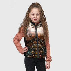 Детский жилет Рыцарские доспехи фэнтези Стимпанк, цвет: 3D-черный — фото 2