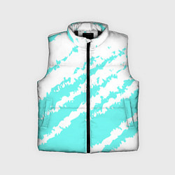 Детский жилет The color is light blue and white, цвет: 3D-черный